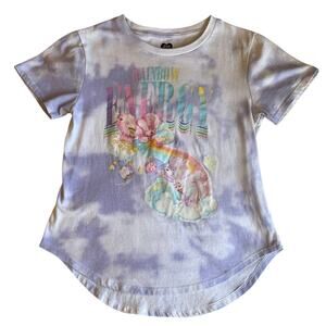 Care Bear Rainbow Energy Purple Tue Dye Graphic Short Sleeve Tee Shirt Medium